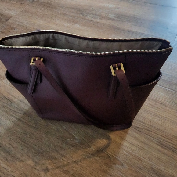 MICHAEL MICHAEL KORS Large Saffiano Leather Top-Zip Tote Bag - Picture 3 of 3